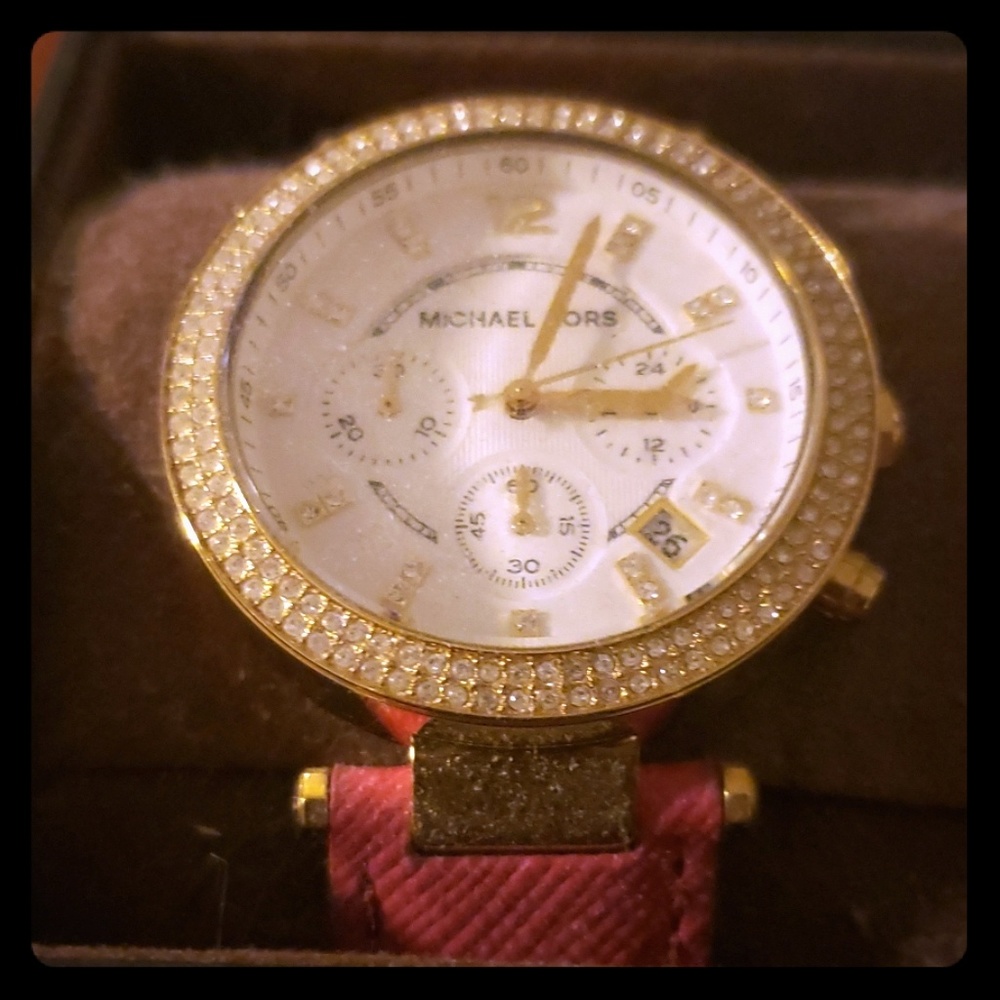 Pink Michael Kors watch
